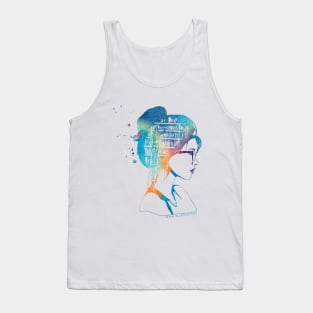 A Girl Who Loves Books Color Tank Top